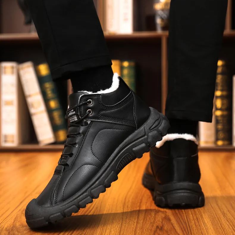 (🔥Dnes sleva 50 % – nenechte si to ujít) ⏰- Měkké a pohodlné vlněné boty z ortopedické kůže (podpora klenby – usnadňuje chůzi)