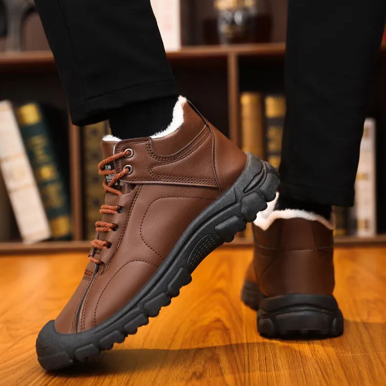 (🔥Dnes sleva 50 % – nenechte si to ujít) ⏰- Měkké a pohodlné vlněné boty z ortopedické kůže (podpora klenby – usnadňuje chůzi)