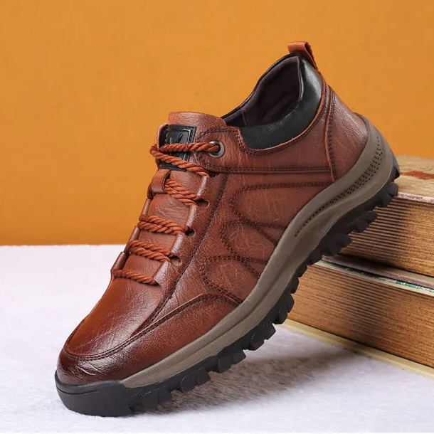 [🔥Sconto 50%] Scarpe Uomo da Passeggio in Pelle Morbida - Impermeabili, Antiscivolo e con Supporto Plantare Ergonomico