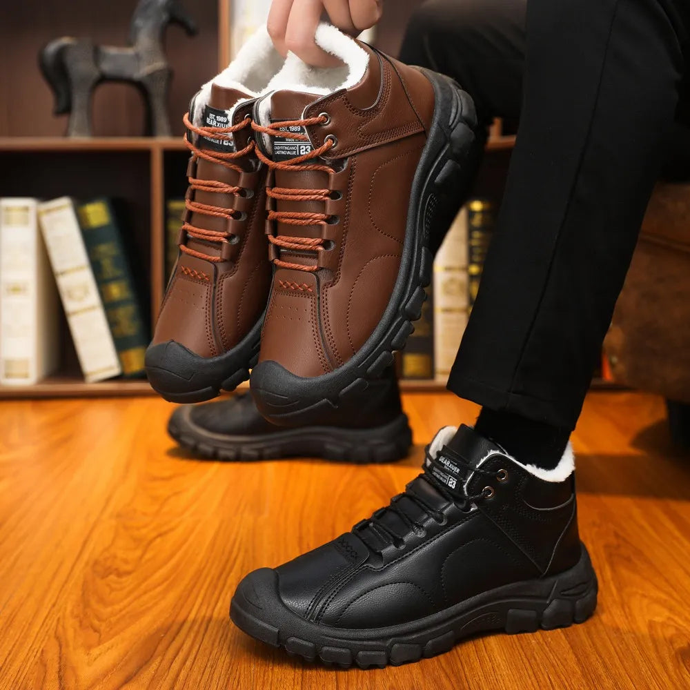 (🔥Dnes sleva 50 % – nenechte si to ujít) ⏰- Měkké a pohodlné vlněné boty z ortopedické kůže (podpora klenby – usnadňuje chůzi)