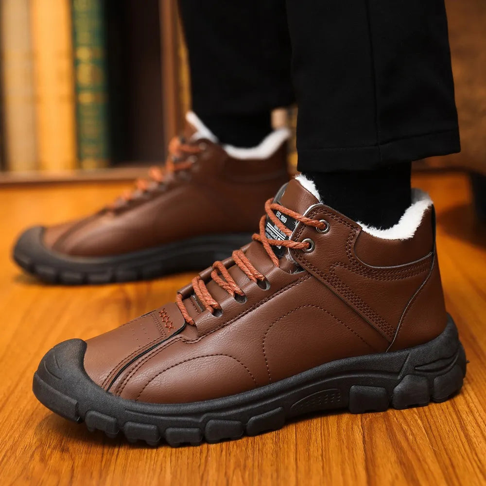 (🔥Dnes sleva 50 % – nenechte si to ujít) ⏰- Měkké a pohodlné vlněné boty z ortopedické kůže (podpora klenby – usnadňuje chůzi)