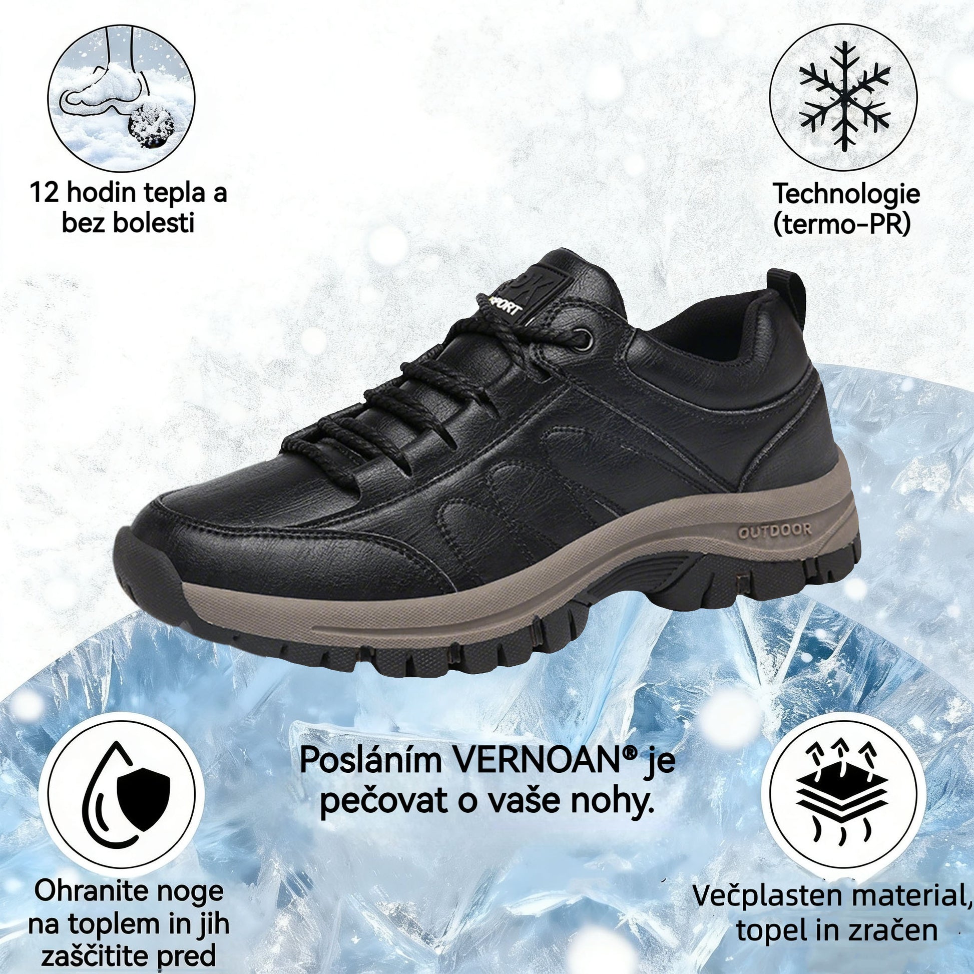 🔥Danes s 50 % popustom v omejenem času!⏰ - VERNOAN® nedrseči, topli pohodniški čevlji, znanstveno zasnovani ortopedski čevlji, ki učinkovito lajšajo bolečine v stopalih, hrbtu in kolenih!