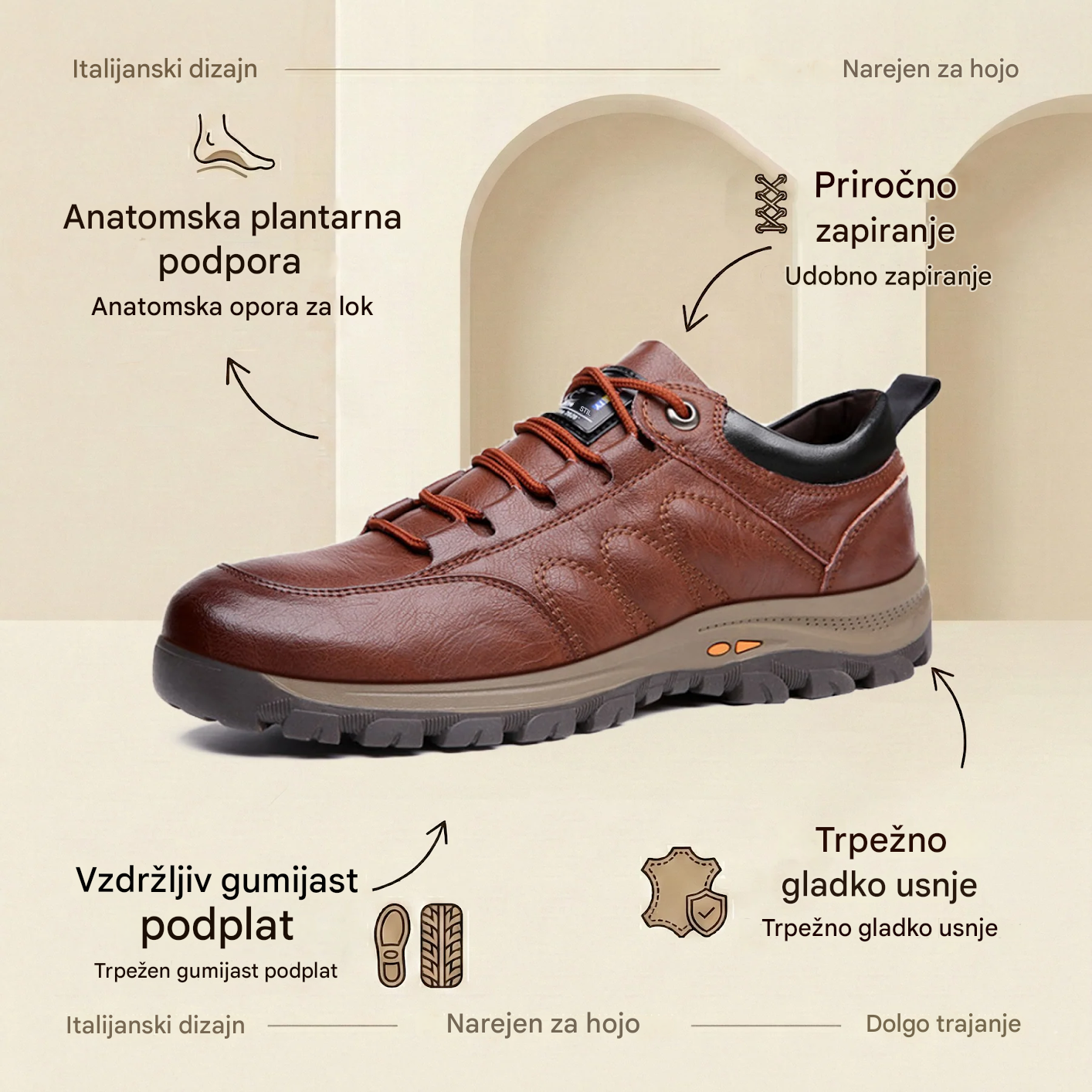 Scarpe ortopediche Linokyr® | Realizzate in vera pelle, morbide e comode per un comfort immediato.